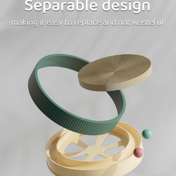 Cat Wheel funy Scratching board With 3 Balls - Picture 3 of 16